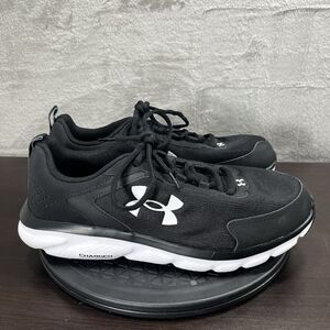 Under Armour Charged Assert 9 Mens Size 11 Black/White Running Sneakers